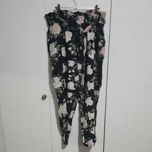 Floral Rose Dress Pants